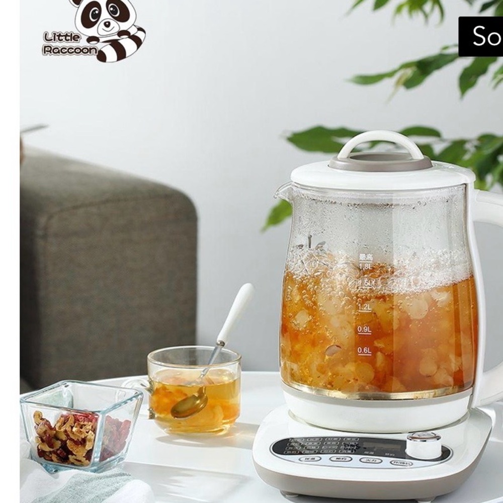 Little Raccoon Multifunctional White Electric Kettle Please read